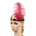 thumbnail image 4 of GZWYHT Headbands for Women,Hair Accessories Women Feather Headband 20s Accessories Crystal Beaded Wedding Headpiece Skincare Headband,Hair Bands,Hair Ties Wine, 4 of 4