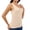Beige, variant on Women's Fleece Lined Thermal Underwear Tops Base Layer Tank Top Vest for Cold Weather
