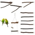 thumbnail image 1 of 10pcs Bird Parrot Perch Stand Set - Natural Wood Bird Parrot Stand Branches Fork Perch Rod Stand for Small Parakeets, 1 of 8