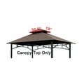 thumbnail image 4 of ​APEX GARDEN ​​Replacement Canopy Top for Model #L-GG001PST-F 8' x 5' Brown Double Tiered Canopy Grill BBQ Gazebo (Top Only), 4 of 5