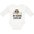 thumbnail image 3 of Inktastic My Nonnie Loves Me Grandchild Girls Long Sleeve Baby Bodysuit, 3 of 5