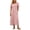 Pink, variant on Bxsruta Womens Casual Maxi Dress Short Sleeve Scoop Neck Loose Flowy T-Shirt Dresses with Pockets