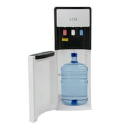 White Bottom Loading Water Cooler Dispenser, Hot, Cold, or Room-Temperature Water, Holds 3 or 5 Gallon Bottles Water Dispenser with Heating and Cooling Functions, Perfect for Homes, Kitchens, Dorms