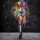 thumbnail image 4 of Fantasia-Mono de halloween para hombre, traje con estampado 3D ciber, Steampunk, Cosplay, Carnaval, fiesta, Zentai, 4 of 4