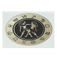 thumbnail image 1 of Zodiac Gemini Cutting Board, Birth Fortune and Prediction Cosmic Themes Circular Design Twins, Decorative Tempered Glass Cutting and Serving Board, Large Size, Sand Brown Black White, by Ambesonne, 1 of 1