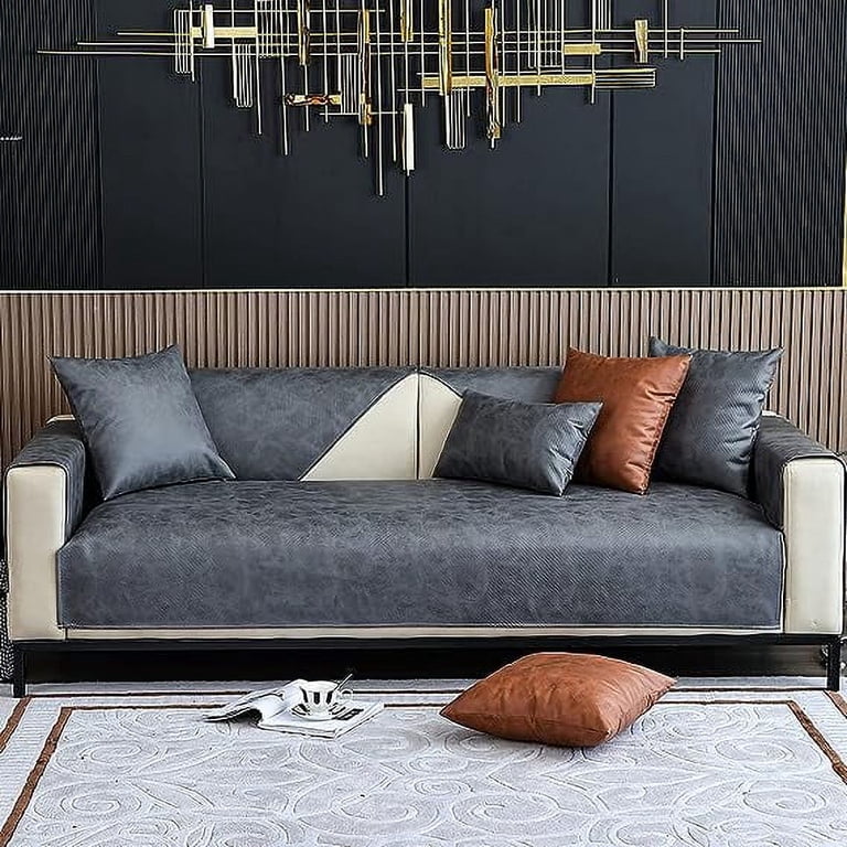 Namzi Vintage Faux Pu Leather Sofa Cover Waterproof Non-Slip