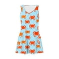 thumbnail image 7 of Jesvior Beach Dresses for Women Sleeveless V Neck Summer Boho Vacation Mini Dress A Line Loose Casual Animal Print Sundresses with Pockets, 7 of 7