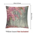 thumbnail image 4 of BANET  Flower Decorative Throw Pillow Case Pack of 2, Floral Watercolor Style Effect Branches of Lilac Bloom on Wooden Background Print, Couch Bedroom Living Room Cushion Cover Grey Pink 18x18in, 4 of 7