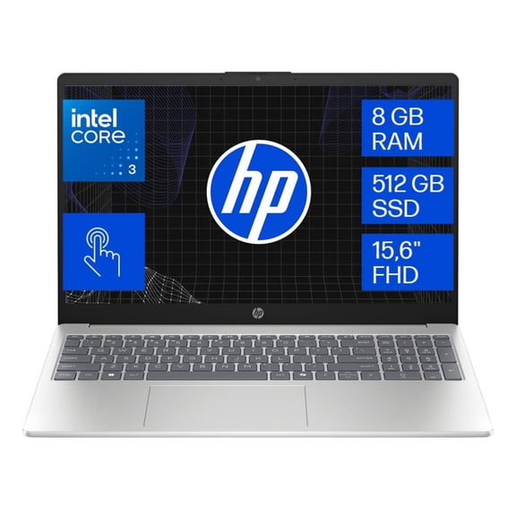 Laptop HP 15-fd0333la Intel Core 3 8GB 512GB SSD Táctil