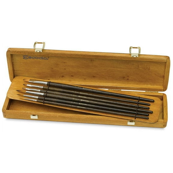 Escoda Prado Tame Synthetic Brush - Bright, Short Handle, Size 1