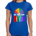 thumbnail image 2 of Be You LGBT Love Live Be Happy Rainbow LGBT Pride Month Womens Shirts, 2 of 8
