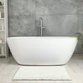 thumbnail image 5 of Unique Bargains Chenille Bathroom Rugs Non-Slip Bath Rugs Plain Washable Soft Shower Mat White 20" x 32", 5 of 6