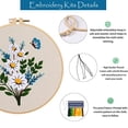 thumbnail image 4 of Embroidery Kit for Beginners,Cross Stitch Kits for Adults DIY Craft 3pcs Embroidery Pattern Needlework Fabric Embroidery Thread and Needles 1pcs Embroidery Hoop Adult Stitch Stuff Sewing Kit Gift, 4 of 9