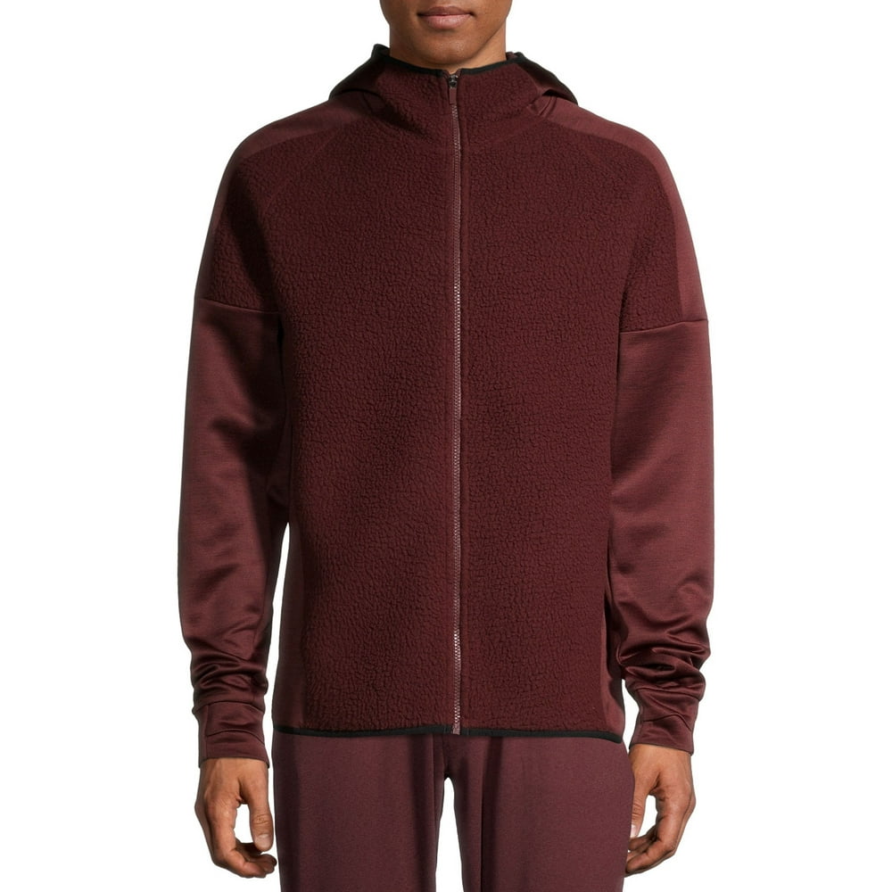 Russell Russell Men's Active Faux Sherpa Hooded Full Zip Jacket, up