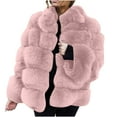 thumbnail image 6 of Shldybc Women Winter Coat Jacket Luxury Faux Furs Coat Slim Long Sleeve Collar Coat Faux Furs Coat Overcoat-Pinks - Fall/Winter Clearance, 6 of 6