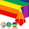 thumbnail image 3 of Rainbow Disposable Plastic Tablecloth Rectangle Table Cover For Gay Lgbt Pride Parade Festival Party Decoration, 3 of 4