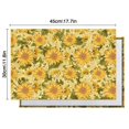 thumbnail image 5 of Boho Sunflower Placemats Set of 6, Durable Machine Washable Linen Table Mats with Heat Resistant Rustic Floral Patterns, Featuring Bees, Butterflies, and Yellow Blooms for Dining Table, 5 of 5