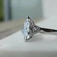 thumbnail image 6 of Silver & Stone Jewels 14K White Gold Finish Marquise Cut Cubic Zirconia Women's Bridal Ring Set For Wedding, 6 of 6