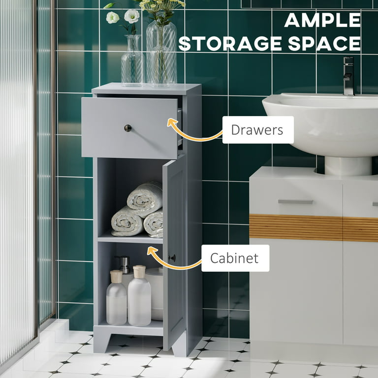kleankin Short Bathroom Storage Cabinet, Cabinet Organizer with 1