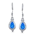 thumbnail image 2 of Bling Jewelry Womens Antique Dangle Gemstone Earrings Iridescent Opal Silver, 2 of 5