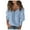 Sky Blue, variant on asdoklhq Womens Plus Size Tops Clearance,Women's Turtleneck V-Neck Knitted Jumper Sweater Long Sleeve Elegant Casual Tops
