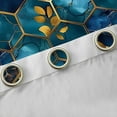 thumbnail image 4 of Manfei Marble Texture Road Black Out Curtains,Modern Geometric Honeycomb Curtains Pack of 2 (42x63 Each),Gold Leaves Bedroom Curtains For Girls Kids,Super Cozy Room Decor, 4 of 6