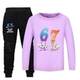 thumbnail image 1 of LIUJUNSHOP Ensemble Décontracté Deux Pièces pour Enfants 15-16 Ans Violet, 1 of 2