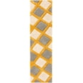 thumbnail image 4 of Well Woven Parker Yellow Geometric Boxes Thick Soft Plush 3D Textured Shag Area Rug, 4 of 5