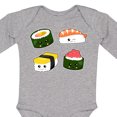 thumbnail image 4 of Inktastic Sushi with Faces Boys or Girls Long Sleeve Baby Bodysuit, 4 of 5