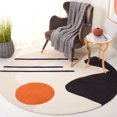 thumbnail image 2 of SAFAVIEH Rodeo Drive Corine Abstract Area Rug, Beige/Black, 6' x 6' Round, 2 of 8