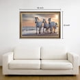 thumbnail image 6 of White Horses Canvas Wall Art - Cute Animals Horse Running on the Beach Picture Modern Horses Artwork Painting with Unframed Home Walls Living Room Bedrooms, 6 of 6