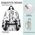 thumbnail image 5 of Police and Officer White Pattern Backpack for School, Cute School Bag with Adjustable Shoulder Straps and Padded Back, 15.25"x11.5"x5.25", 5 of 5