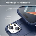 thumbnail image 6 of Slim Fit Case for iPhone 15 (Not fit 15 Pro), Rugged Shield Outdoor Durable Phone Case, Military Grade Anti-Dorp Protection and Camera Lens Protection Cover for iPhone 15,HD Blue, 6 of 14