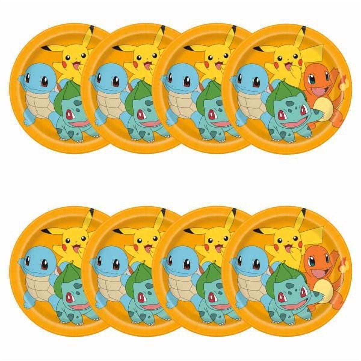 Assiettes rondes Pokémon de 9 po, 8 ct Diamètre 21,9 cm