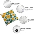 thumbnail image 4 of JRXY Throw Pillow Covers Pack of 2 Yellow Flower with Green Leaves Decorative Pillowcases Farmhouse Pillow Cushion Cases Boho Home Decor Square Floral Pillow Case White, 4 of 6