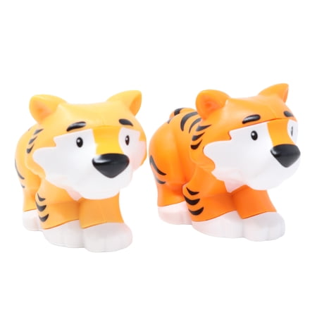 Replacement Parts for Fisher-Price Little People Noah's Ark Zoo Safari Jungle Animals Playset JLV11 - Replacement Set of Light and Dark Orange Tiger Figures