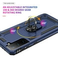 thumbnail image 5 of REQO for Samsung Galaxy S21 5G Case with HD Screen Protectors, Military-Grade Metal Ring Holder Kickstand 15ft Drop Tested Shockproof Cover Case for Samsung Galaxy S21 Blue, 5 of 7