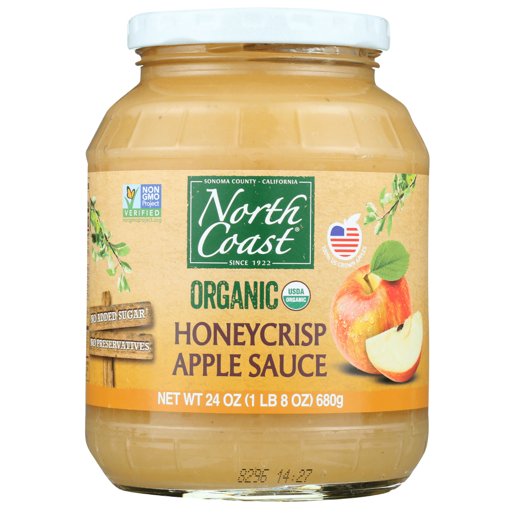North Coast Organic Honeycrisp Applesauce, 24 fl oz [Pack of 6]