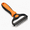 Orange, variant on Pet Grooming Combo, Double-Sided Dematting Comb and Undercoat Rake, Rounded Teeth for Long Haired Pets