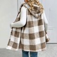 thumbnail image 5 of UDAUDU Womens Fleece Vests Fall Winter Fuzzy Button Down Hooded Plaid Vest | Fluffy Cute Plaid Checkered Vests Long Vests Holiday Sherpa Sleeveless Jacket Fall Clothes for Women XL, 5 of 8