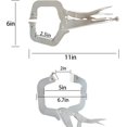 thumbnail image 4 of Handdo 10Pcs C-Pliers 11 Inch Heavy-Duty Locking Pliers Swivel Pads Alloy Steel Heavy Duty C-Type Locking Plier Table and Tool Vise Grip, 4 of 6