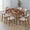 Cherry, variant on ACTU 7Pcs Wooden Dining Table Set with Upholstered Chairs, White Wash Color
