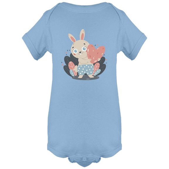 Cute Bunny With Big Heart Bodysuit Infant -Image by Shutterstock,  Newborn