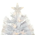 thumbnail image 4 of Northlight 3' Pre-Lit White Fiber Optic Artificial Christmas Tree, Warm White Lights, 4 of 5