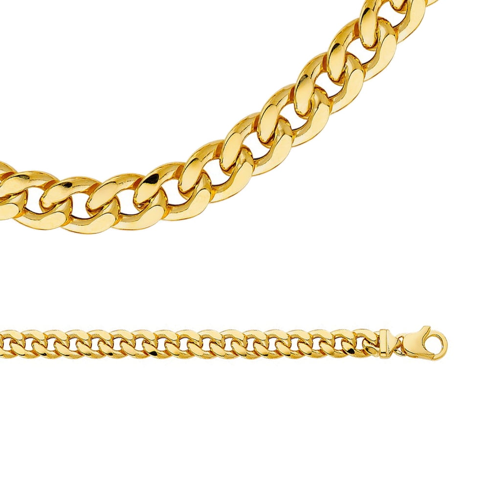 Solid 14k Yellow Gold Chain Cuban 