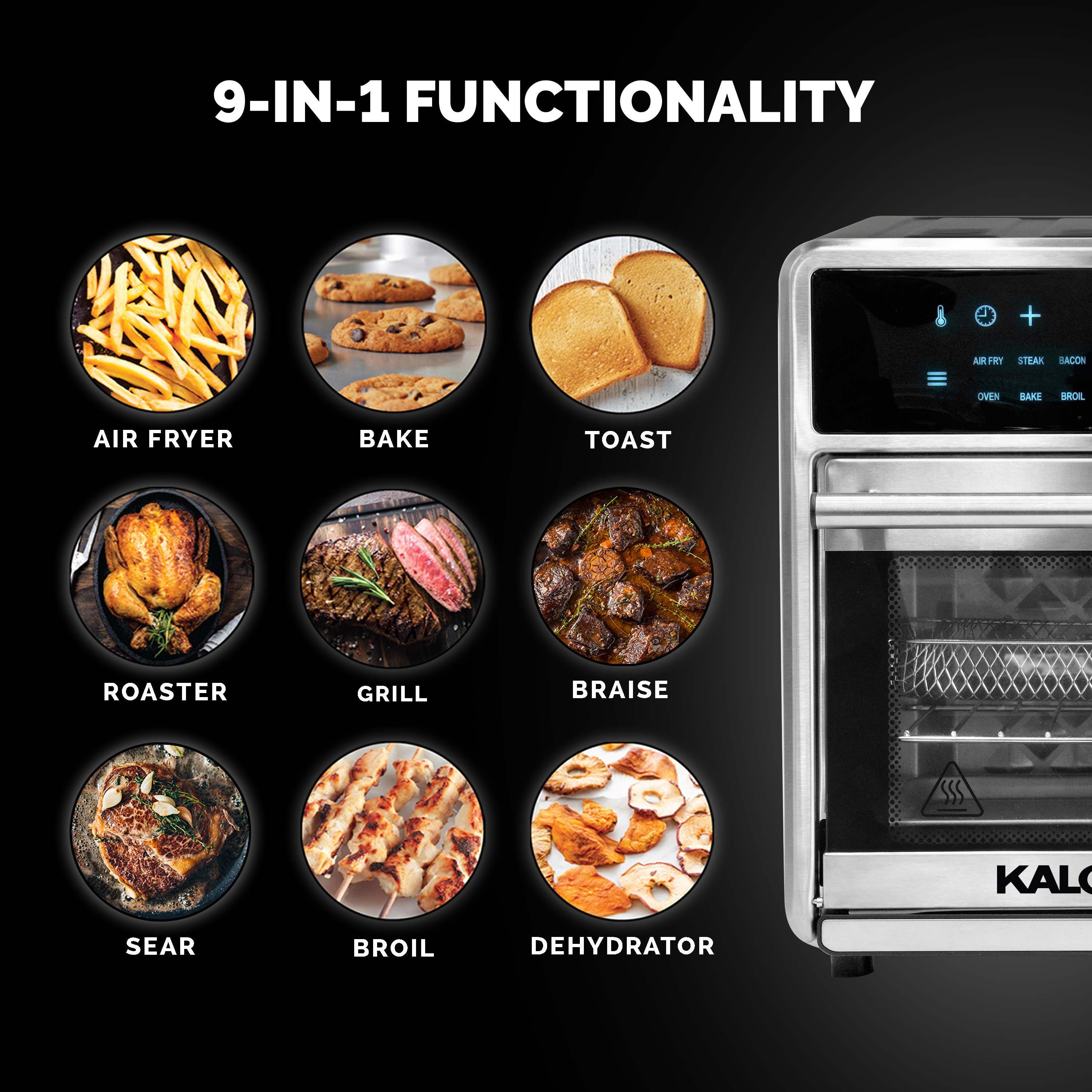 Kalorik MAXX® Touch 16 Quart Air Fryer Oven and Grill, Stainless Steel - image 5 of 11