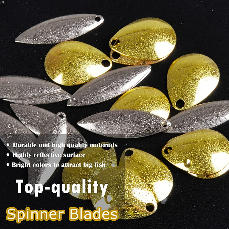 150pcs Walleye Spinner Rig Making Kit, Inline Spinner Lure Bodies  Assortment with Treble Hooks Wire Shaft Clevis for DIY Fishing Lures 