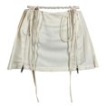 thumbnail image 3 of Women's Mini Pleated Skirts Split Short Skirt Low Waist Pleated Skirt A-line Tennis Skater Skirt Khaki S, 3 of 3