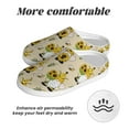thumbnail image 6 of Fotbe Gnomes Bees And Sunflowers Pattern Women's Fuzzy Curly Fur Memory Foam Loafer Slippers Indoor Outdoor Slippers Winter Home Shoes-40/41, 6 of 7