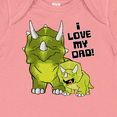 thumbnail image 4 of Inktastic I Love my Dad with Baby and Daddy Triceratops Boys or Girls Baby Bodysuit, 4 of 5